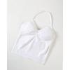 image:imageAUROLA Womens Influence Longline Strappy Halter Workout Tank TopCrescent White