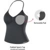 image:imageAUROLA Womens Influence Longline Strappy Halter Workout Tank TopDark Grey