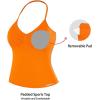 image:imageAUROLA Womens Influence Longline Strappy Halter Workout Tank TopPersimmon Orange
