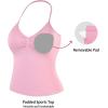 image:imageAUROLA Womens Influence Longline Strappy Halter Workout Tank TopSweet Pink