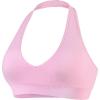 image:imageAUROLA Influence Halter Backless VNeck Sports Bra for Women OpenBack Padded Yoga Workout Crop Top with Adjustable StrapsSweet Pink