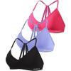 image:imageAUROLA Mercury Workout Sports Bras Women Athletic Removable Padded Backless Strapy Minimal Crop TopDark Blackjacarandapink
