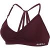 image:imageAUROLA Mercury Workout Sports Bras Women Athletic Removable Padded Backless Strapy Minimal Crop TopFig
