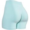 image:imageAUROLA Power Workout Shorts for Women Tummy Control Squat Proof Ribbed Thick Seamless Scrunch Active ShortBlue Light