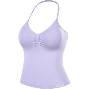 image:imageAUROLA Womens Influence Longline Strappy Halter Workout Tank TopLavender