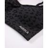 image:imageAUROLA Leopard Sports Bras for WomenBackless Padded Strappy Seamless Workout Gym Yoga Active TopsLeo Black