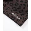 image:imageAUROLA Leopard Sports Bras for WomenBackless Padded Strappy Seamless Workout Gym Yoga Active TopsLeo Espresso