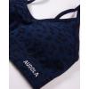 image:imageAUROLA Leopard Sports Bras for WomenBackless Padded Strappy Seamless Workout Gym Yoga Active TopsLeo Navy