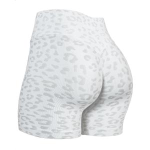 image:imageAUROLA Leopard Workout Shorts for WomenGym Shorts Scrunch Butt Seamless Athletic ShortsLeo Light Grey