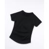 image:imageAUROLA Influence Seamless Workout T Shirt for Women Short Sleeve Slim Fit Basic Tee Yoga Gym Going Out Crop TopBlack