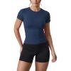 image:imageAUROLA Influence Seamless Workout T Shirt for Women Short Sleeve Slim Fit Basic Tee Yoga Gym Going Out Crop TopEnsign Blue