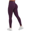 image:imageAUROLA Influence Workout Leggings for Women Seamless Compression Tummy Control Leggings Mid Rise Yoga PantsBlackberry Purple
