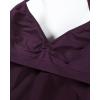 image:imageAUROLA Influence Longline Strappy Workout Halter Tops for WomenRemovable Cups Padded Bras Impact Gym Yoga Sleeveless TopBlackberry Purple