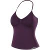 image:imageAUROLA Influence Longline Strappy Workout Halter Tops for WomenRemovable Cups Padded Bras Impact Gym Yoga Sleeveless TopBlackberry Purple