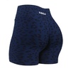 image:imageAUROLA Leopard Cheetah Workout Shorts for WomenGym Shorts Scrunch Butt Seamless Yoga Athletic ShortsLeo Navy