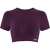image:imageAUROLA Influence Crop Top Workout Shirts for Women UltraSoft Seamless Gym T Shirts Short Sleeve Running Workout TopsBlackberry Purple