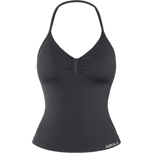 image:imageAUROLA Womens Influence Longline Strappy Builtin Shelf Bra Tank TopDark Grey