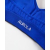 image:imageAUROLA Influence Halter Backless VNeck Sports Bra for Women OpenBack Padded Yoga Workout Crop Top with Adjustable StrapsKlein Blue