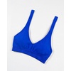image:imageAUROLA Influence Halter Backless VNeck Sports Bra for Women OpenBack Padded Yoga Workout Crop Top with Adjustable StrapsKlein Blue