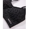 image:imageAUROLA Leopard Cheetah Sports Bras for WomenBackless Padded Strappy Seamless Workout Gym Yoga Active TopsLeo Black