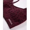image:imageAUROLA Leopard Cheetah Sports Bras for WomenBackless Padded Strappy Seamless Workout Gym Yoga Active TopsLeo Black Cherry