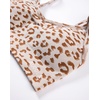 image:imageAUROLA Leopard Cheetah Sports Bras for WomenBackless Padded Strappy Seamless Workout Gym Yoga Active TopsLeo Cream