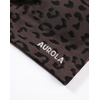 image:imageAUROLA Leopard Cheetah Sports Bras for WomenBackless Padded Strappy Seamless Workout Gym Yoga Active TopsLeo Espresso