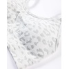 image:imageAUROLA Leopard Cheetah Sports Bras for WomenBackless Padded Strappy Seamless Workout Gym Yoga Active TopsLeo Light Grey
