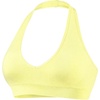image:imageAUROLA Influence Halter Backless VNeck Sports Bra for Women OpenBack Padded Yoga Workout Crop Top with Adjustable StrapsElfin Yellow