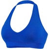 image:imageAUROLA Influence Halter Backless VNeck Sports Bra for Women OpenBack Padded Yoga Workout Crop Top with Adjustable StrapsKlein Blue