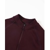 image:imageAUROLA Workout Tops for Women Short Sleeve Gym Shirts Seamless Slim Fit Zip Up Yoga Jacket Crop TopBlack Cherry
