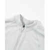 image:imageAUROLA Workout Tops for Women Short Sleeve Gym Shirts Seamless Slim Fit Zip Up Yoga Jacket Crop TopBlanc De Blanc