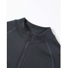 image:imageAUROLA Workout Tops for Women Short Sleeve Gym Shirts Seamless Slim Fit Zip Up Yoga Jacket Crop TopDark Grey