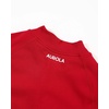 image:imageAUROLA Workout Tops for Women Short Sleeve Gym Shirts Seamless Slim Fit Zip Up Yoga Jacket Crop TopFlame Red