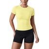 image:imageAUROLA Influence Seamless Workout T Shirt for Women Short Sleeve Slim Fit Basic Tee Yoga Gym Going Out Crop TopElfin Yellow