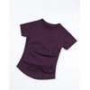 image:imageAUROLA Influence Seamless Workout T Shirt for Women Short Sleeve Slim Fit Basic Tee Yoga Gym Going Out Crop TopBlackberry Purple