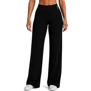 image:imageAUROLA Yoga Pants Workout Leggings Women No Front Seam Straight Gym Leggings 29 31 33 High Waist Stretch Soft PantsBlack