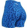 image:imageAUROLA Leopard Cheetah Workout Shorts for WomenGym Shorts Scrunch Butt Seamless Yoga Athletic ShortsLeo Electric Blue