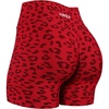 image:imageAUROLA Leopard Cheetah Workout Shorts for WomenGym Shorts Scrunch Butt Seamless Yoga Athletic ShortsLeo Carmine Red