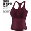 image:imageAUROLA Power Pro Ribbed Seamless Racerback Tank Tops with Built in Bras  Support Stays in Place Tanks with Built in Bra Racerback Workout Tank Tops Woman Core Waist Support Gym Yoga Running CyclingBlack Cherry