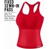 image:imageAUROLA Power Pro Ribbed Seamless Racerback Tank Tops with Built in Bras  Support Stays in Place Tanks with Built in Bra Racerback Workout Tank Tops Woman Core Waist Support Gym Yoga Running CyclingFlame Red