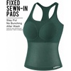 image:imageAUROLA Power Pro Ribbed Seamless Racerback Tank Tops with Built in Bras  Support Stays in Place Tanks with Built in Bra Racerback Workout Tank Tops Woman Core Waist Support Gym Yoga Running CyclingEden Green
