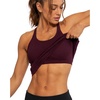 image:imageAUROLA Power Pro Ribbed Seamless Racerback Tank Tops with Built in Bras  Support Stays in Place Tanks with Built in Bra Racerback Workout Tank Tops Woman Core Waist Support Gym Yoga Running CyclingBlack Cherry