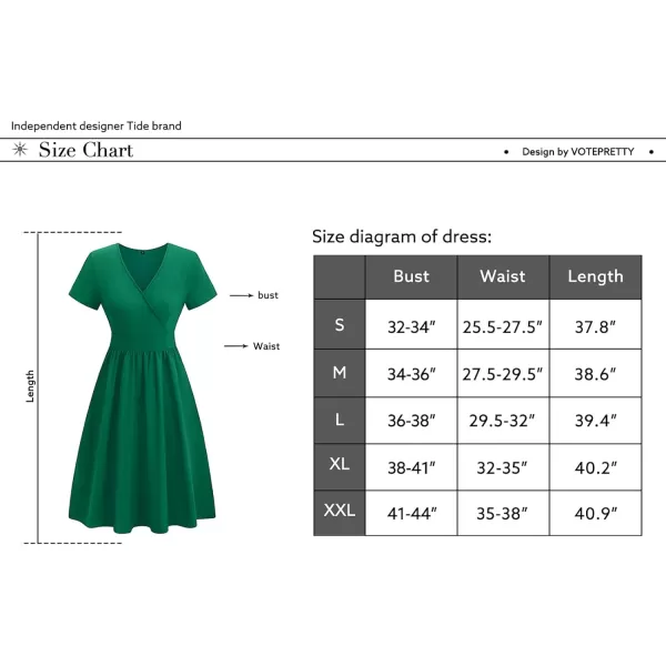 VOTEPRETTY Women's Short Sleeve V Neck Wrap Dress Summer Casual Floral Sundress with Pockets
