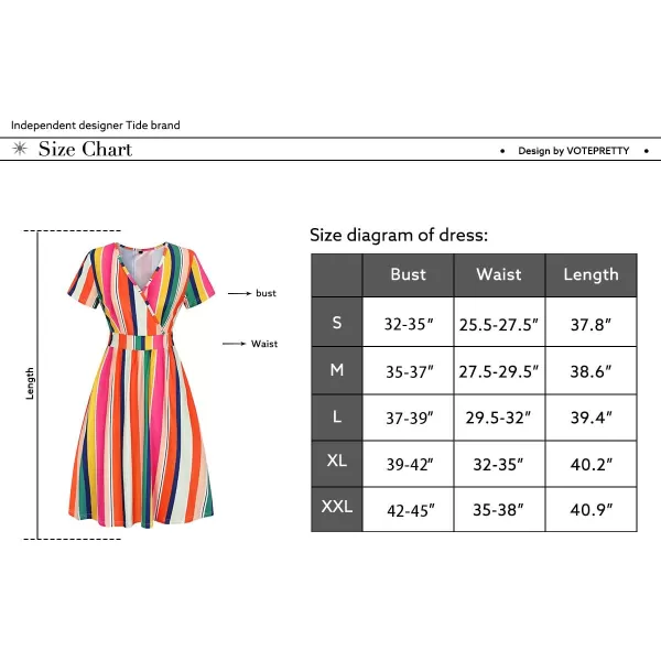 VOTEPRETTY Women's Short Sleeve V Neck Wrap Dress Summer Casual Floral Sundress with Pockets