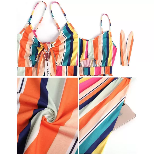 VOTEPRETTY Women's Summer Dresses Spring Sundresses Beach Clothes Outfit Vacation 2024 V Neck Casual Tropical Resort Hawaiian