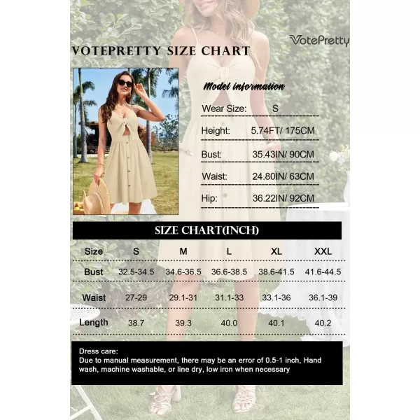 VOTEPRETTY Women's Summer Dresses Spring Sundresses Beach Clothes Outfit Vacation 2024 V Neck Casual Tropical Resort Hawaiian