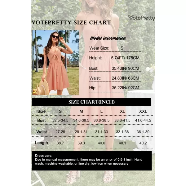 VOTEPRETTY Women's Summer Dresses Spring Sundresses Beach Clothes Outfit Vacation 2024 V Neck Casual Tropical Resort Hawaiian