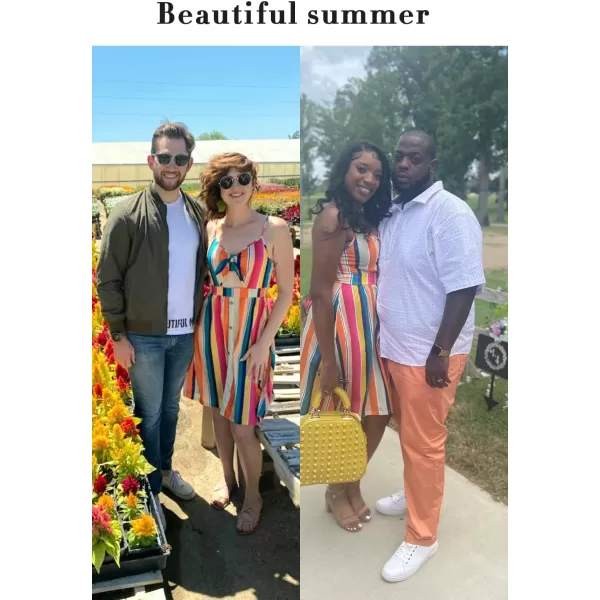 VOTEPRETTY Women's Summer Dresses Spring Sundresses Beach Clothes Outfit Vacation 2024 V Neck Casual Tropical Resort Hawaiian