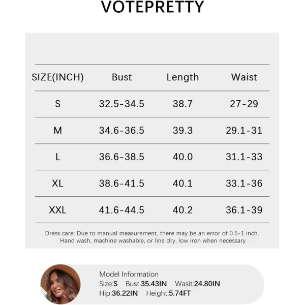 VOTEPRETTY Women's Summer Dresses Spring Sundresses Beach Clothes Outfit Vacation 2024 V Neck Casual Tropical Resort Hawaiian